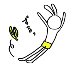 Rabbit Taro with glasses sticker #4083833