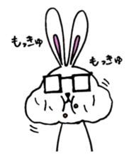 Rabbit Taro with glasses sticker #4083835