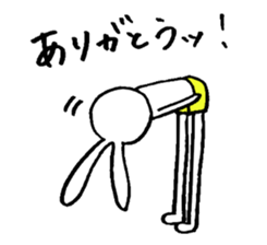 Rabbit Taro with glasses sticker #4083839