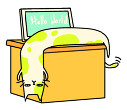 SNAKAT: The long lazy cat sticker #4084691