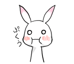 Rabbit of the pink ear 2 sticker #4085001