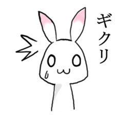 Rabbit of the pink ear 2 sticker #4085015