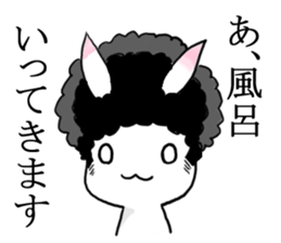 Rabbit of the pink ear 2 sticker #4085022