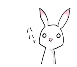 Rabbit of the pink ear 2 sticker #4085035