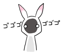 Rabbit of the pink ear 2 sticker #4085039