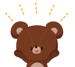 Basic set of a cute bear sticker #4086200