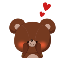 Basic set of a cute bear sticker #4086201