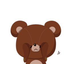 Basic set of a cute bear sticker #4086203