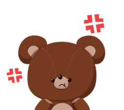Basic set of a cute bear sticker #4086204