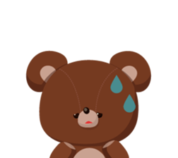 Basic set of a cute bear sticker #4086205