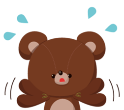 Basic set of a cute bear sticker #4086206