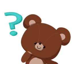 Basic set of a cute bear sticker #4086207