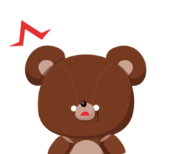 Basic set of a cute bear sticker #4086208