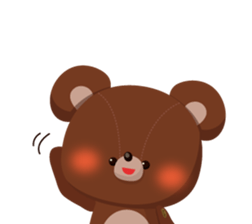 Basic set of a cute bear sticker #4086209