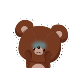 Basic set of a cute bear sticker #4086210