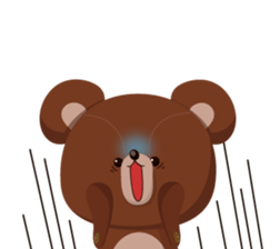 Basic set of a cute bear sticker #4086212