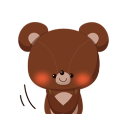 Basic set of a cute bear sticker #4086213