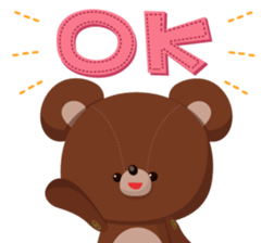 Basic set of a cute bear sticker #4086216