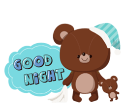 Basic set of a cute bear sticker #4086220