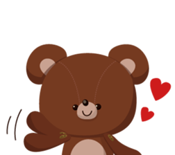 Basic set of a cute bear sticker #4086222