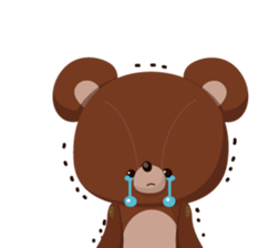 Basic set of a cute bear sticker #4086223