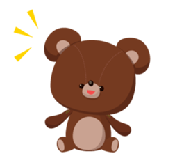 Basic set of a cute bear sticker #4086227