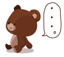Basic set of a cute bear sticker #4086228