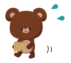 Basic set of a cute bear sticker #4086229