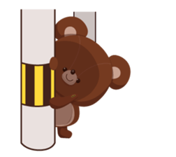 Basic set of a cute bear sticker #4086233