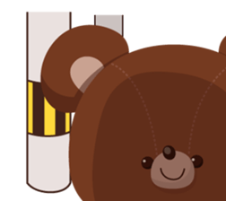 Basic set of a cute bear sticker #4086234