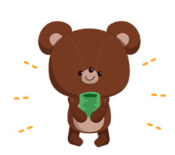 Basic set of a cute bear sticker #4086236