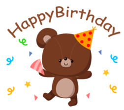 Basic set of a cute bear sticker #4086238