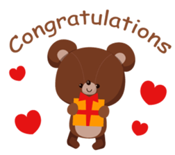 Basic set of a cute bear sticker #4086239