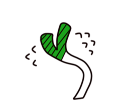 Welsh onion sticker sticker #4086380