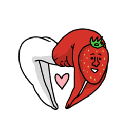 Strawberry muscle man sticker #4086979