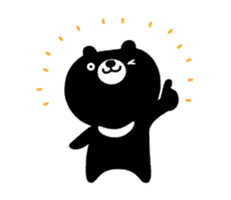 Cute Black Bear sticker #4088484