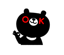 Cute Black Bear sticker #4088486