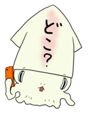 The squid design sticker sticker #4088944
