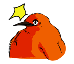Red Penguin baby sticker #4090202
