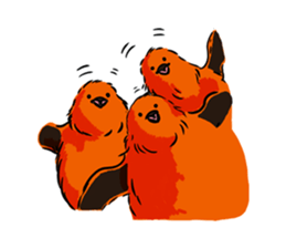 Red Penguin baby sticker #4090204