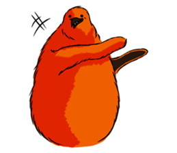 Red Penguin baby sticker #4090205