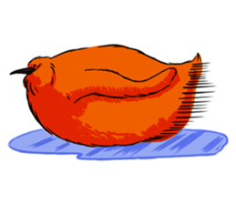 Red Penguin baby sticker #4090206