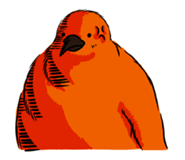 Red Penguin baby sticker #4090208