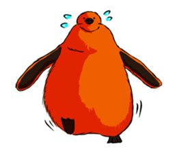 Red Penguin baby sticker #4090209
