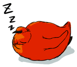 Red Penguin baby sticker #4090210
