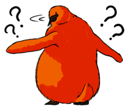 Red Penguin baby sticker #4090211