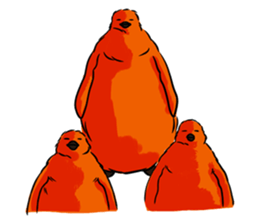 Red Penguin baby sticker #4090212