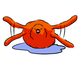 Red Penguin baby sticker #4090217