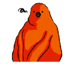Red Penguin baby sticker #4090218