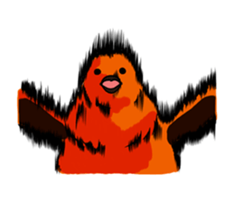 Red Penguin baby sticker #4090219